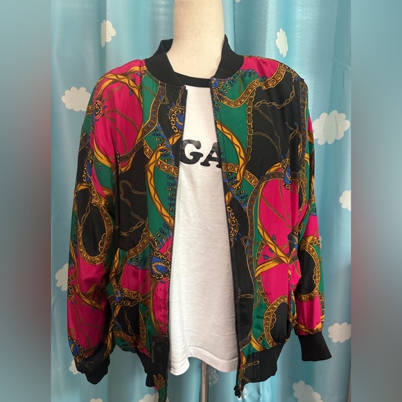 Alfred Dunner Jackets & Blazers - Vintage baroque windbreaker bomber jacket